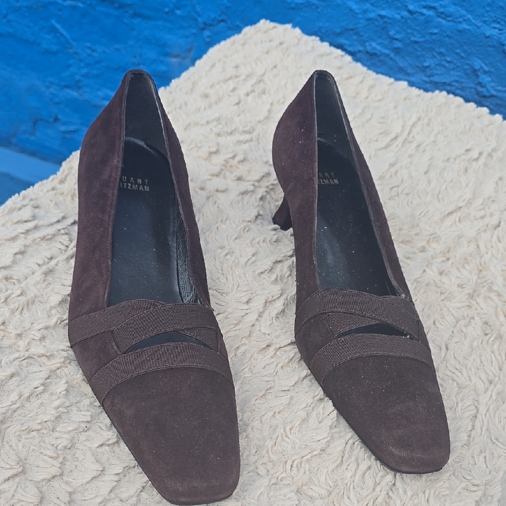 Stuart Weitzman Chocolate Suede Heels